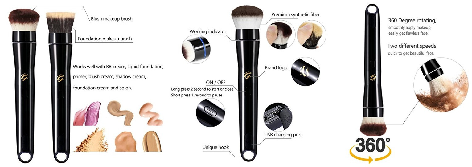 Electric Rotating Makeup Brush-Beauty