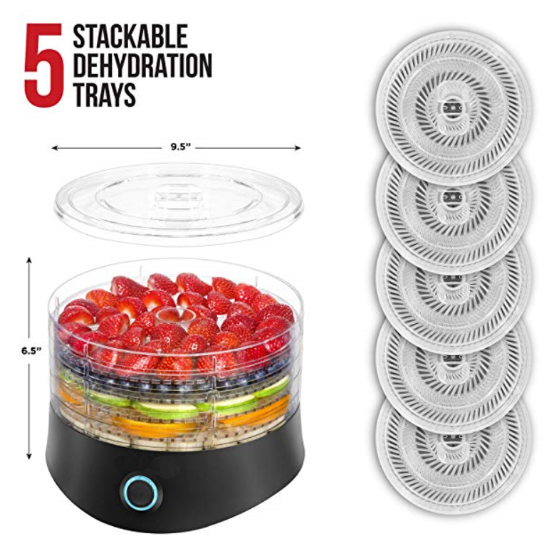 OSTBA Food Dehydrator with 5 BPA-Free Trays for Food & Jerky Fruits He –  AJMartPK