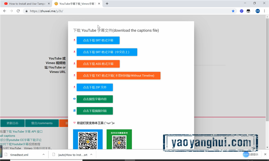 如何使用油猴插件自动生成中英文双语字幕 外贸seo内容建设工具 1 Youtube推广