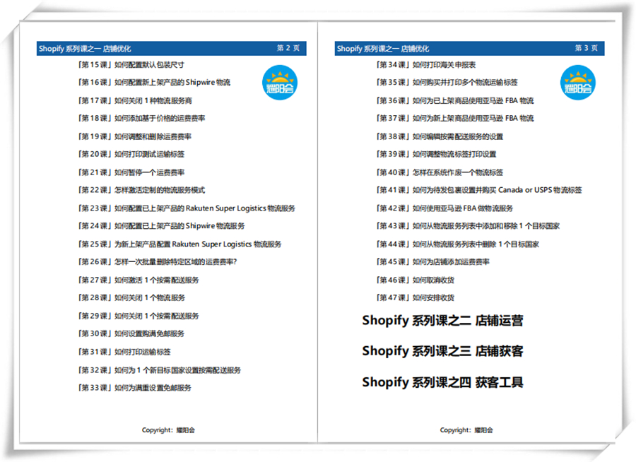 第11课 如何激活亚马逊fba Shopify系列课之一店铺优化第七章shipping物流优化 第7章shipping物流优化